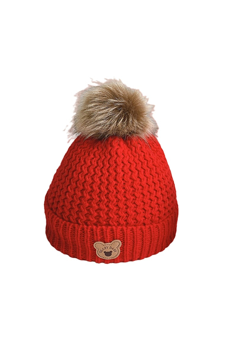 EFAYN.RO Caciula pentru copii set doua piese model moale si calduros cu pom pom si fular asortat tematica I’m a baby bear 1 – 5 ani EFAYN - Pled.ro