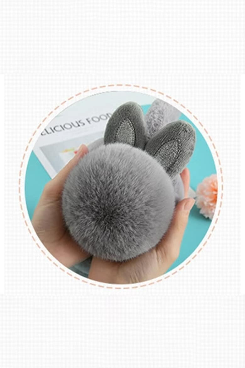 EFAYN.RO Casti de protectie impotriva frigului si a vantului pentru femei model calduros cu urechiuse de iepuras tematica fluffy bunny butt marime universala EFAYN - Pled.ro