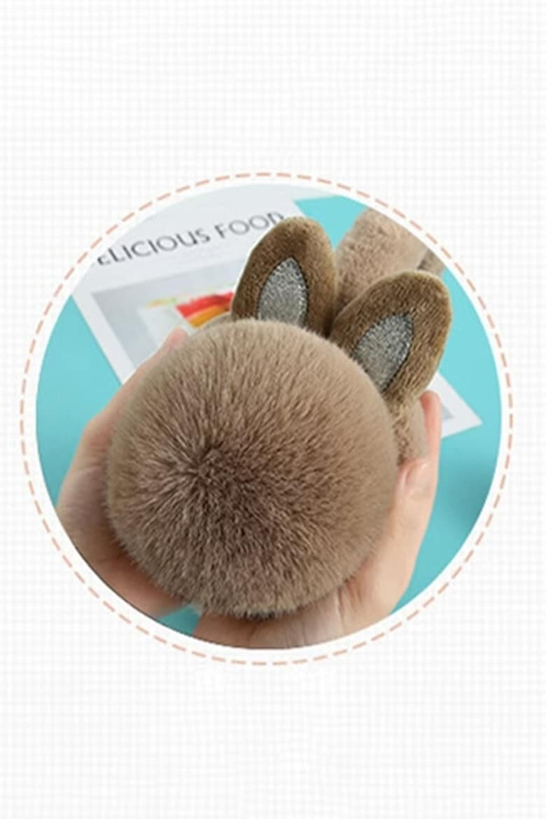 EFAYN.RO Casti de protectie impotriva frigului si a vantului pentru femei model calduros cu urechiuse de iepuras tematica fluffy bunny butt marime universala EFAYN - Pled.ro