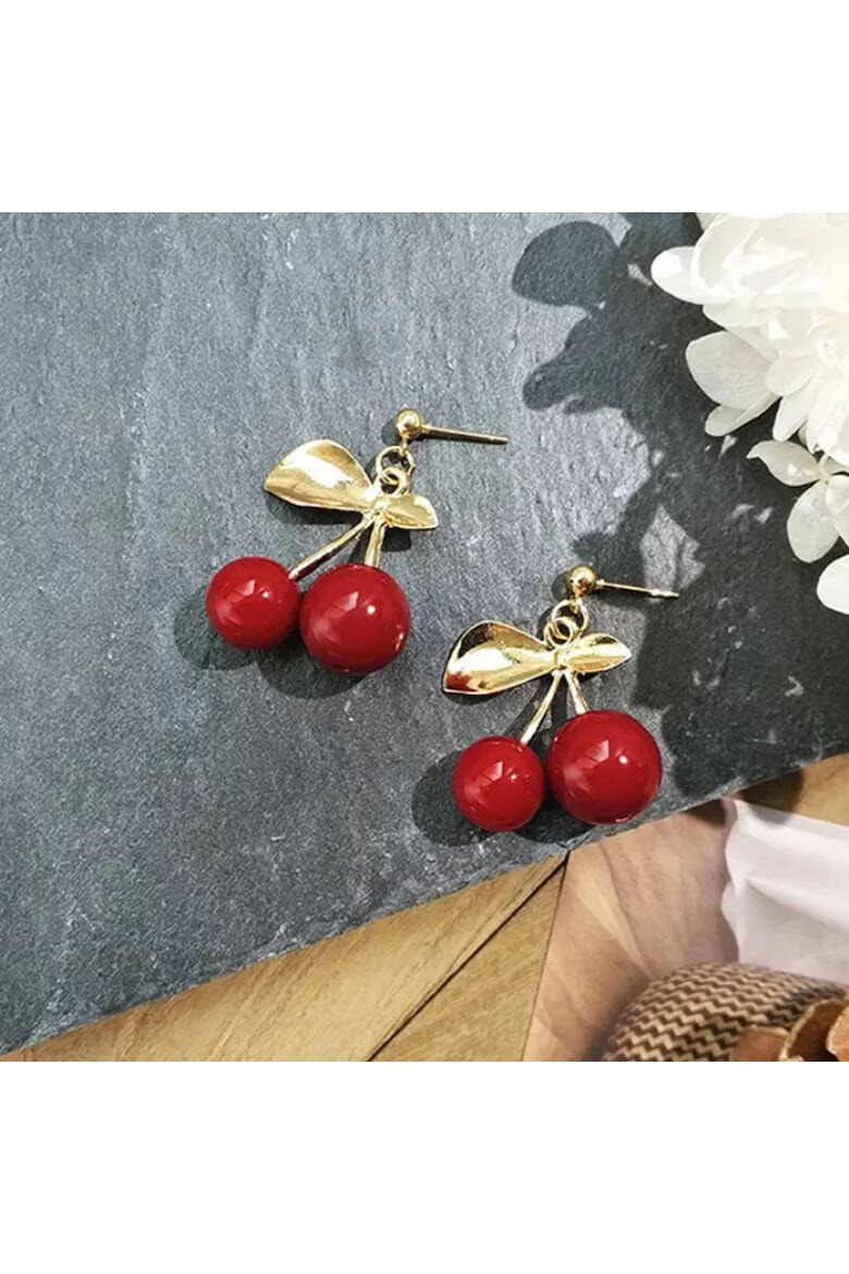 EFAYN.RO Cercei dama cu accesorii cirese model cherry dream EFAYN - Pled.ro