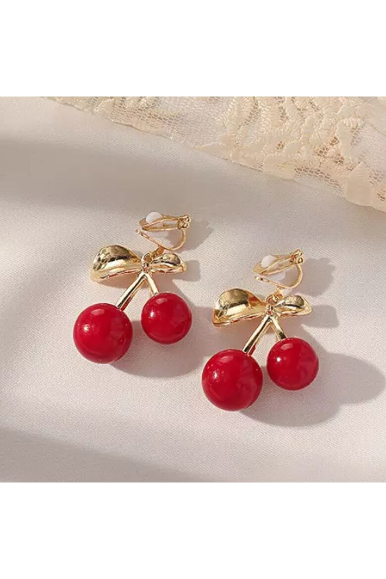 EFAYN.RO Cercei dama cu accesorii cirese model cherry dream EFAYN - Pled.ro