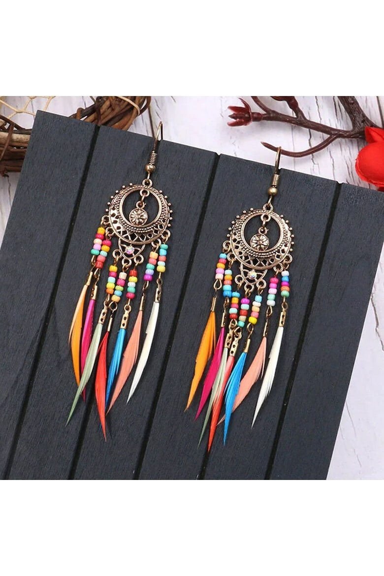 EFAYN.RO Cercei dama model fashion traditional indian tematica dream catcher EFAYN - Pled.ro