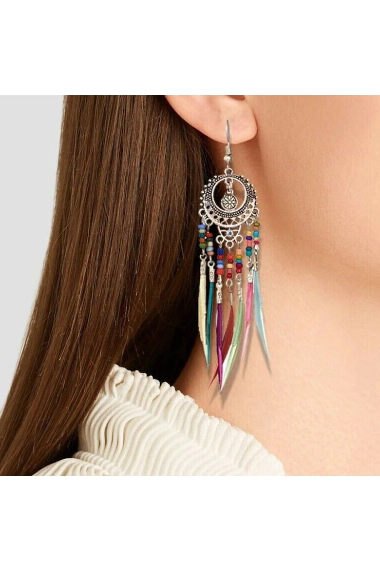 EFAYN.RO Cercei dama model fashion traditional indian tematica dream catcher EFAYN - Pled.ro