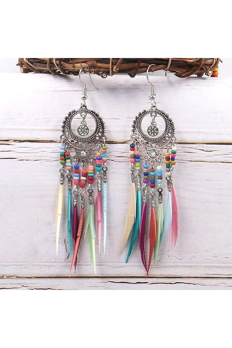 EFAYN.RO Cercei dama model fashion traditional indian tematica dream catcher EFAYN - Pled.ro