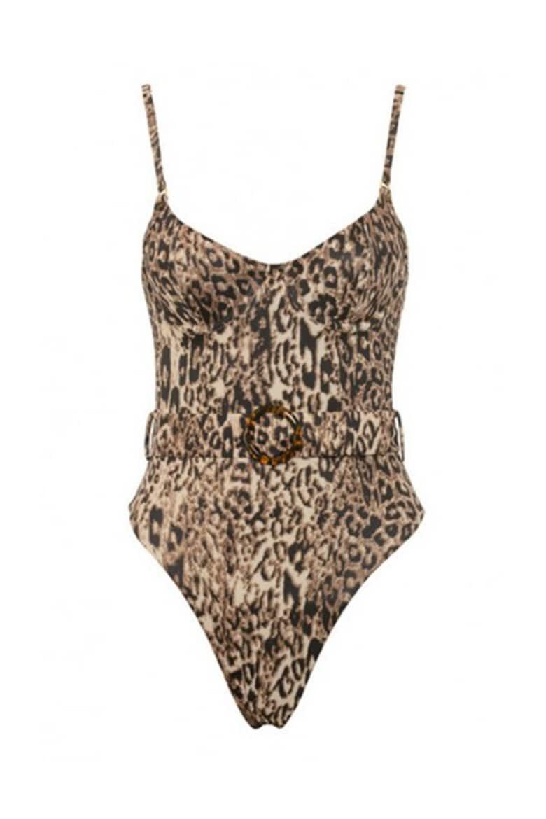 EFAYN.RO Costum de baie dama o piesa animal print chilot brazilian bretele subtiri EFAYN - Pled.ro