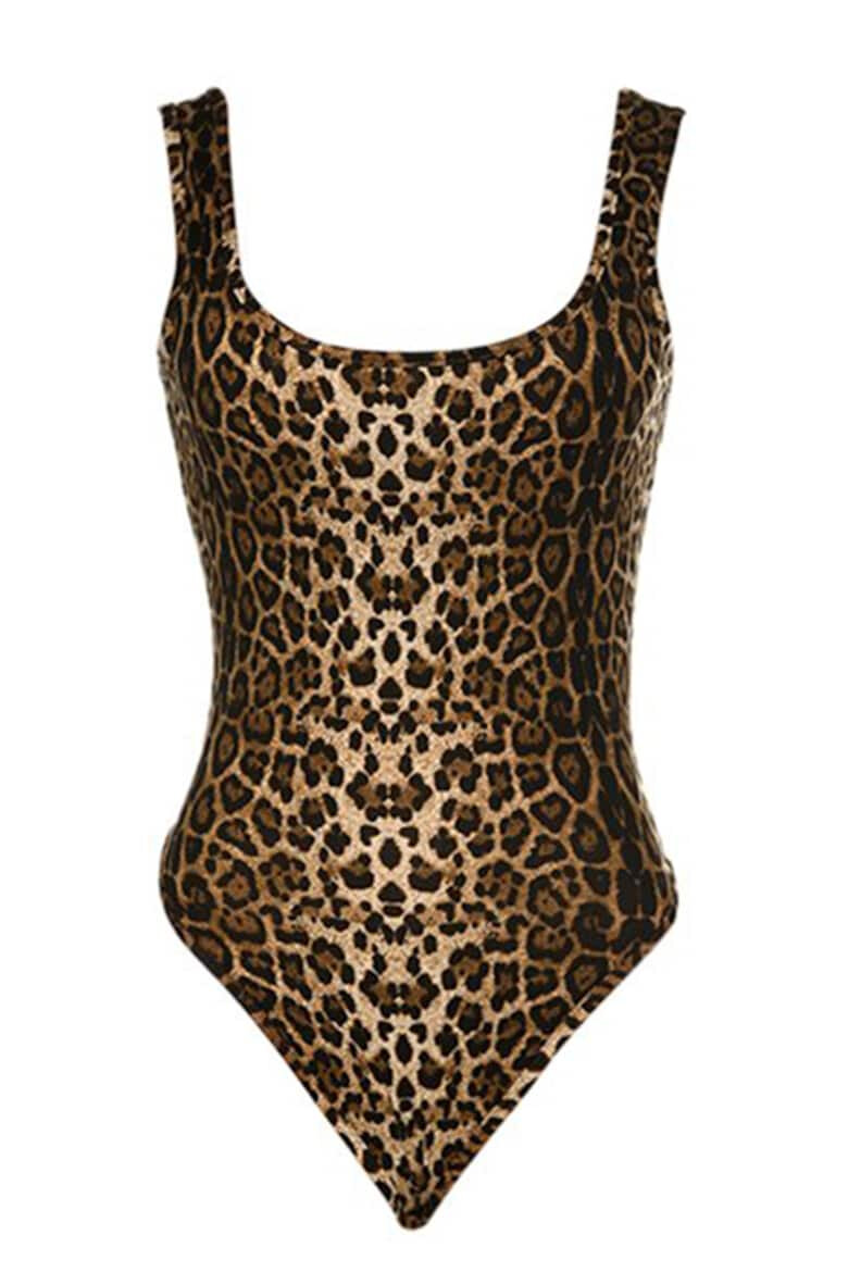 EFAYN.RO Costum de baie dama o piesa animal print chilot brazilian decolteu rotund spate gol EFAYN - Pled.ro