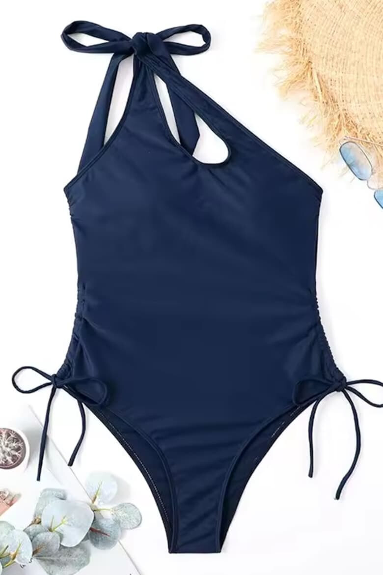 EFAYN.RO Costum de baie dama o piesa model atractiv cu prindere pe un umar si taietura la decolteu detaliu reglabil pe parti chilot decupaj clasic tematica cool summer EFAYN - Pled.ro