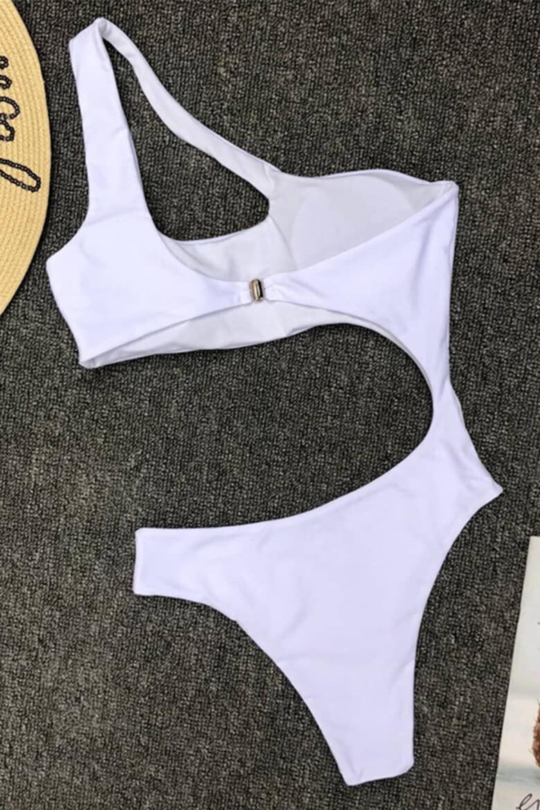 EFAYN.RO Costum de baie dama o piesa slip tanga si sutien cu prindere pe un umar ® - Pled.ro