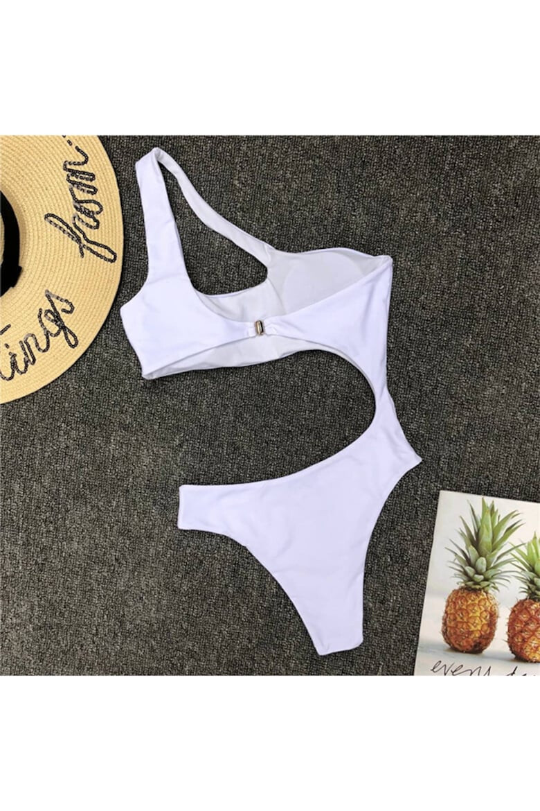 EFAYN.RO Costum de baie dama o piesa slip tanga si sutien cu prindere pe un umar ® - Pled.ro