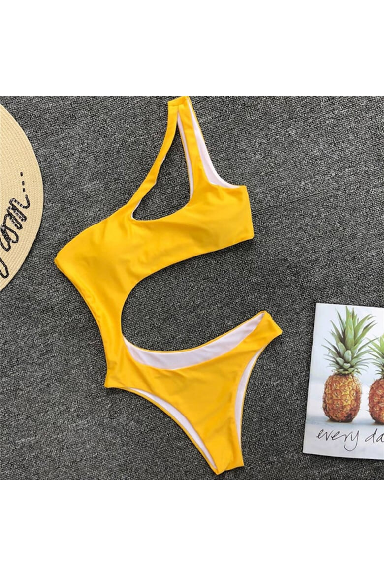 EFAYN.RO Costum de baie dama o piesa slip tanga si sutien cu prindere pe un umar ® - Pled.ro