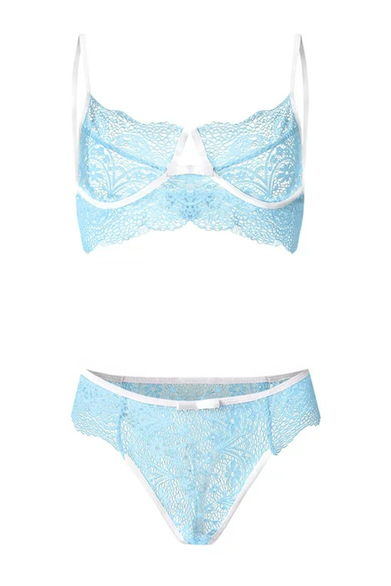 EFAYN.RO Lenjerie sexy dama set 2 piese sutien si chilot model contrast cu intaritura pe margine EFAYN - Pled.ro