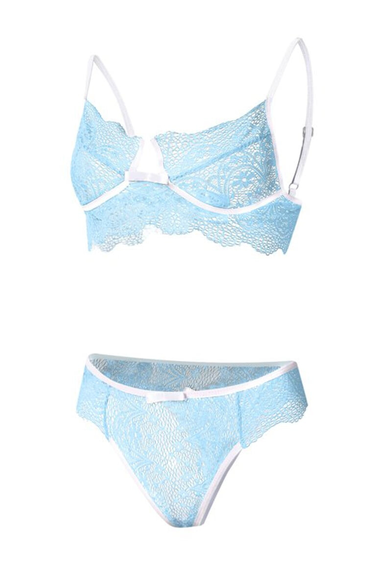 EFAYN.RO Lenjerie sexy dama set 2 piese sutien si chilot model contrast cu intaritura pe margine EFAYN - Pled.ro