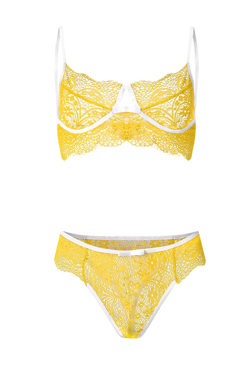 EFAYN.RO Lenjerie sexy dama set 2 piese sutien si chilot model contrast cu intaritura pe margine EFAYN - Pled.ro