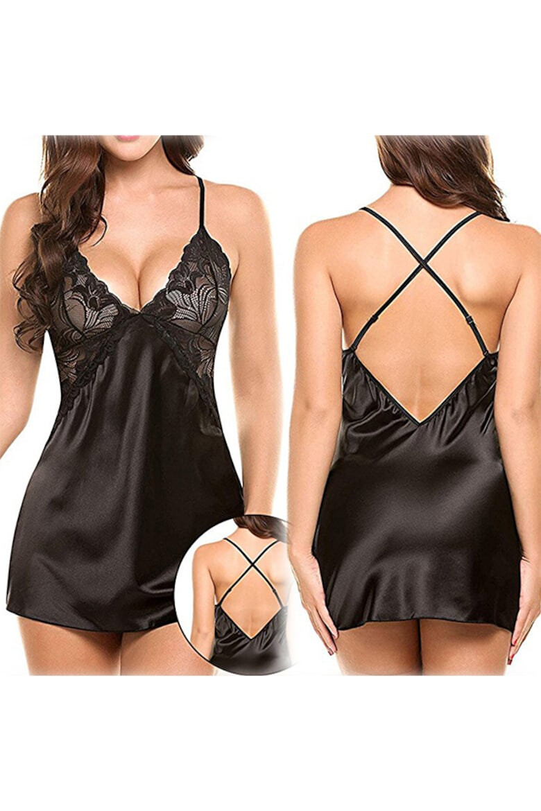 EFAYN.RO Lenjerie sexy tip neglijeu din satin - Pled.ro