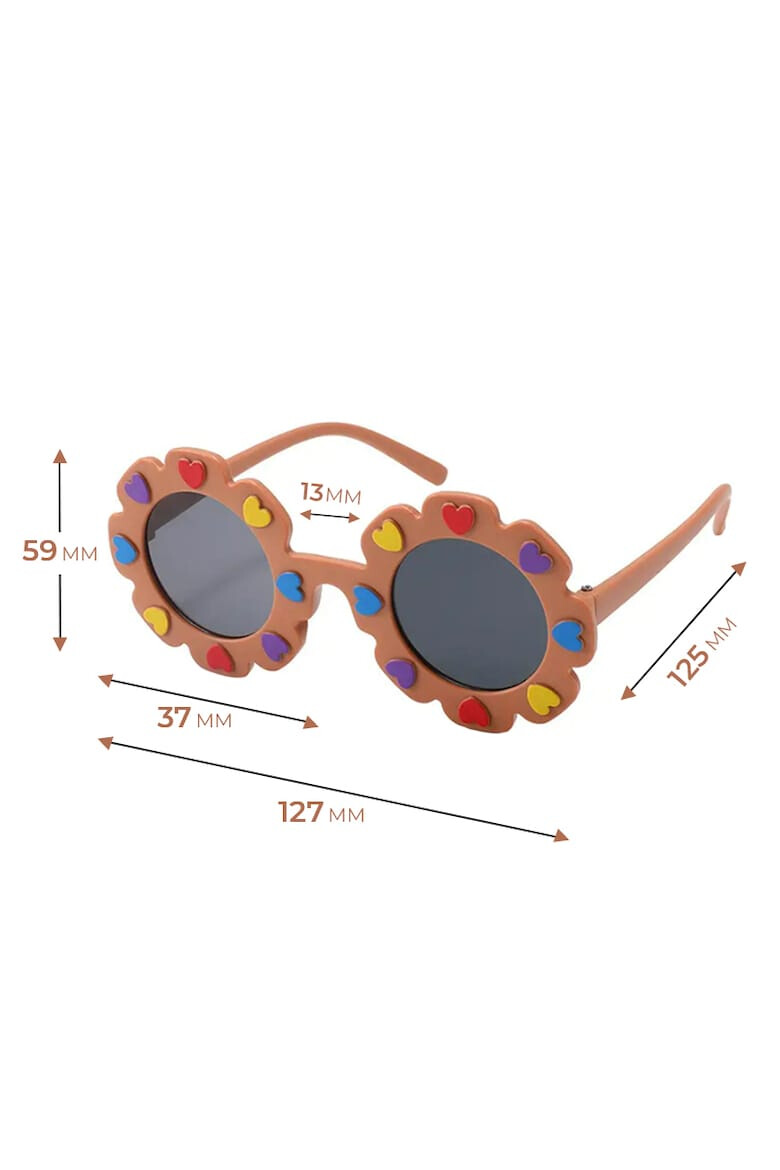 EFAYN.RO Ochelari de soare pentru copii model pentru fetite design floare cu petale in forma de inimioare EFAYN - Pled.ro