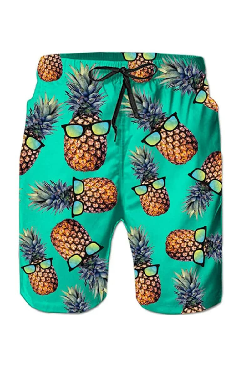 EFAYN.RO Pantaloni scurti de baie tip sort barbati imprimeu ananas amuzant model cool summer uscare rapida EFAYN - Pled.ro