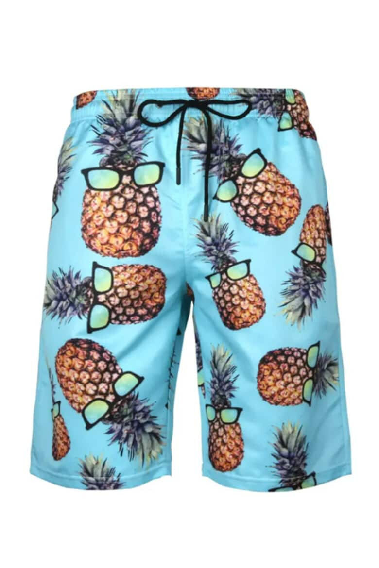 EFAYN.RO Pantaloni scurti de baie tip sort barbati imprimeu ananas amuzant model cool summer uscare rapida EFAYN - Pled.ro