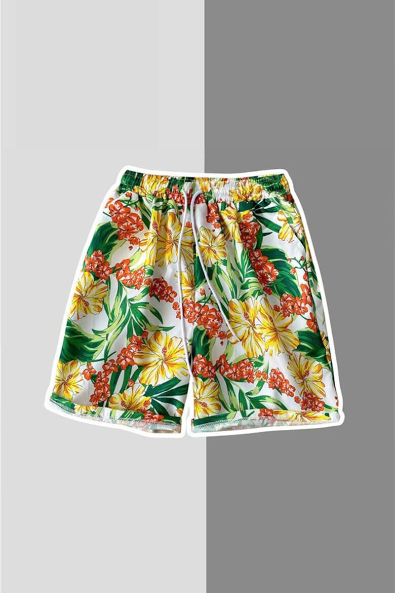 EFAYN.RO Pantaloni scurti de baie tip sort barbati imprimeu floral uscare rapida EFAYN - Pled.ro