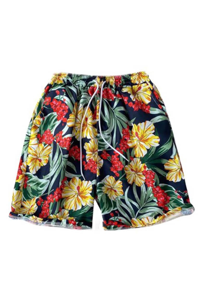 EFAYN.RO Pantaloni scurti de baie tip sort barbati imprimeu floral uscare rapida EFAYN - Pled.ro