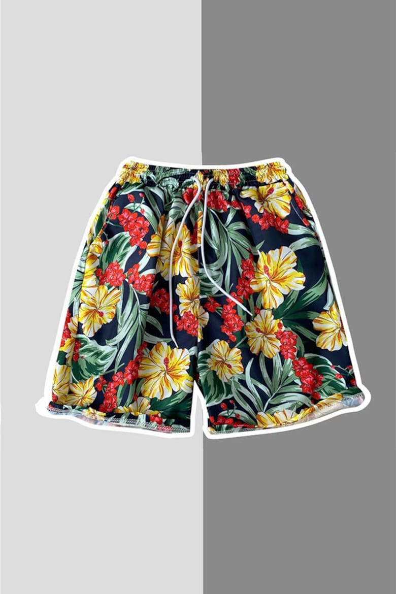 EFAYN.RO Pantaloni scurti de baie tip sort barbati imprimeu floral uscare rapida EFAYN - Pled.ro