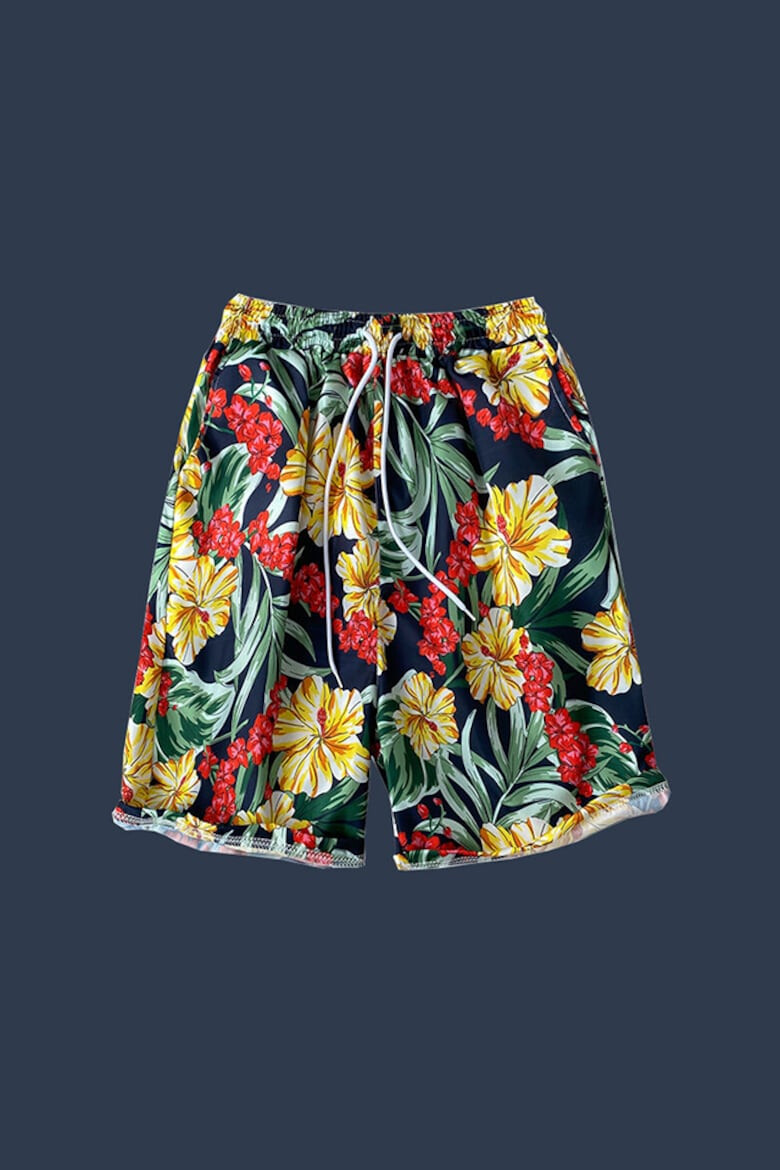 EFAYN.RO Pantaloni scurti de baie tip sort barbati imprimeu floral uscare rapida EFAYN - Pled.ro