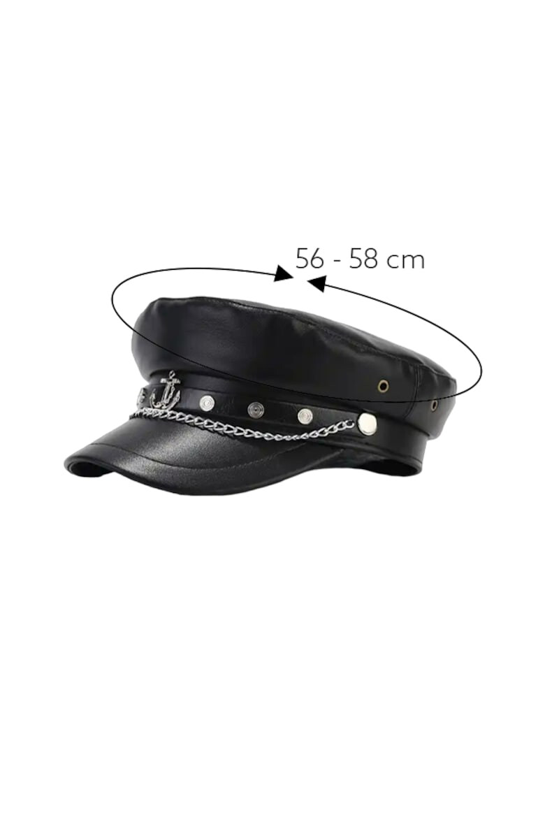 EFAYN.RO Sapca dama model accesorizat cu detalii metalice marine cozoroc curbat usor reglabila in interior tematica sexy captain lady marime universala EFAYN - Pled.ro