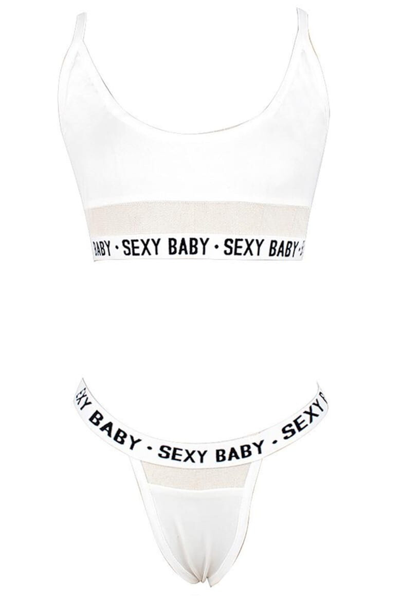 EFAYN.RO Set lenjerie sexy 2 piese print sexy baby bustiera si chilot tanga EFAYN RO - Pled.ro