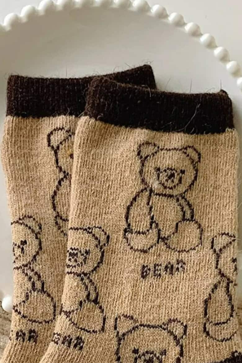 EFAYN.RO Sosete dama model calduros cu ursuleti tematica cozy bear EFAYN - Pled.ro