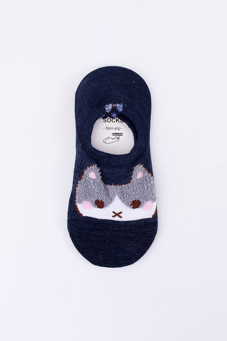 EFAYN.RO Sosete dama set 5 perechi model scurt cu imprimeu animalute simpatice tematica I love cute cats non – slip EFAYN - Pled.ro