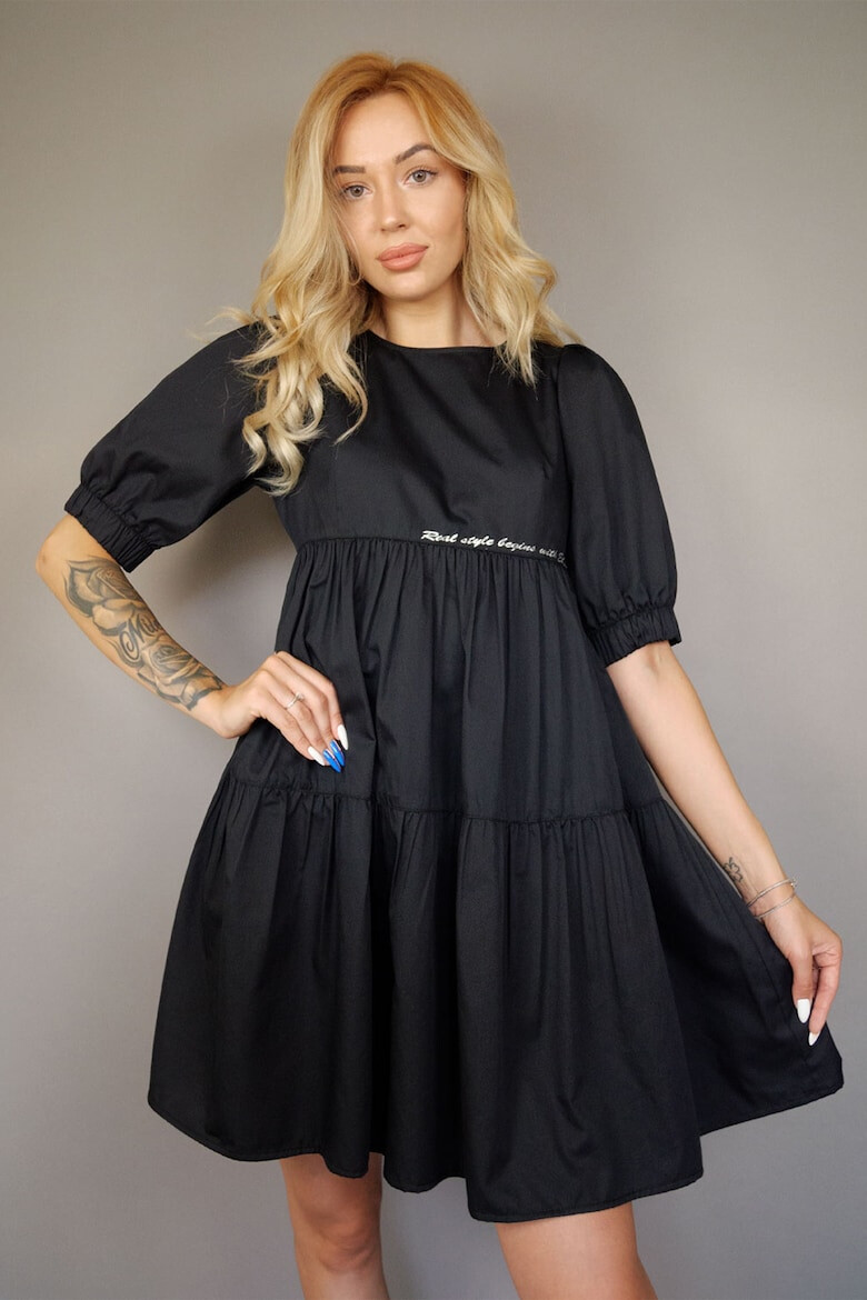 ELEY DESIGN Rochie evazata cu maneci bufante - Pled.ro