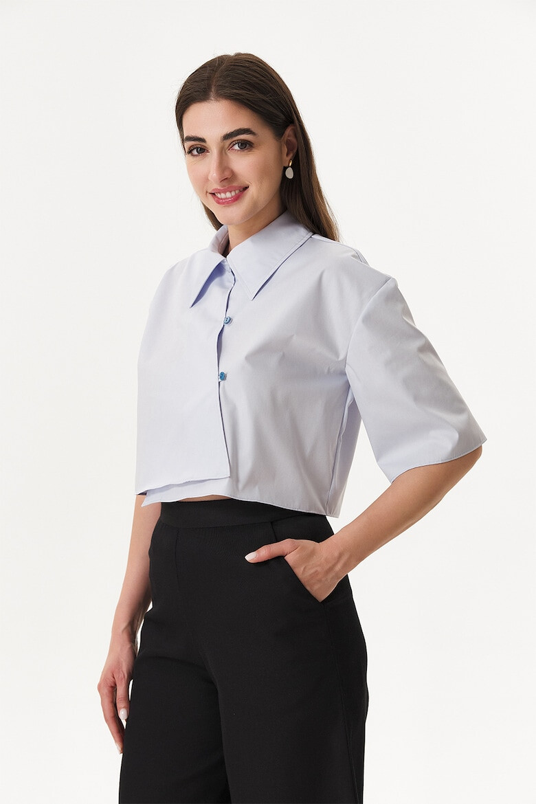 EMA\T Camasa crop cu model petrecut - Pled.ro