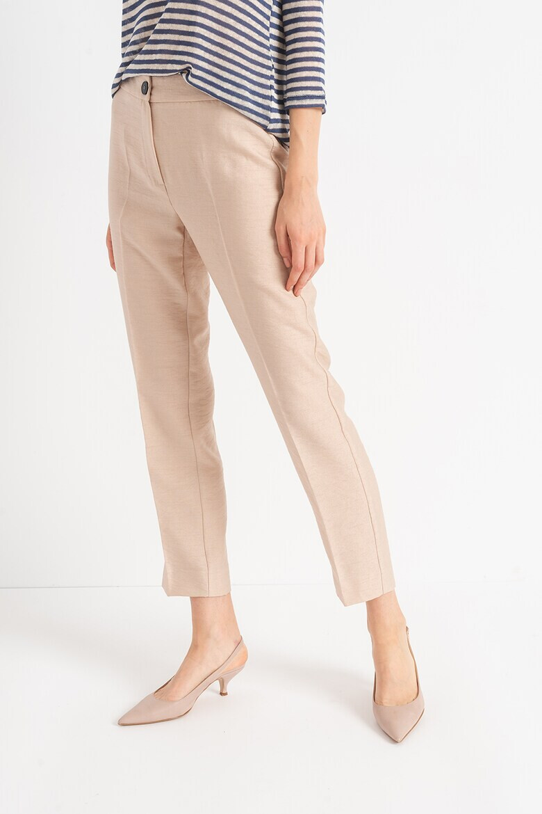 EMME Pantaloni crop cu pensa Bacino - Pled.ro