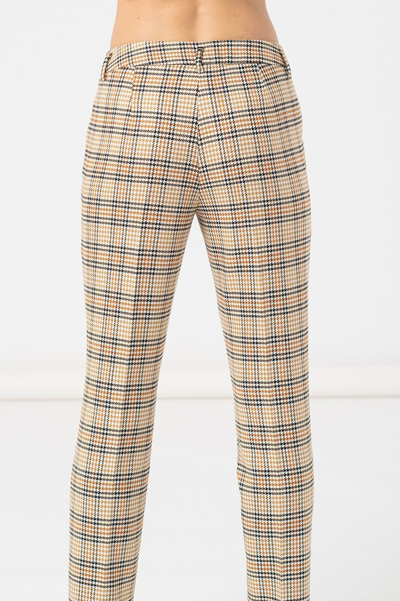 EMME Pantaloni cu imprimeu houndstooth si buzunare oblice Indu - Pled.ro