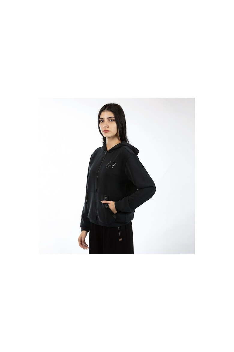 Emporio Armani EA7 Hanorac Train Precious W Hoodie Fz 6RTM20TJDCZ01200 Femei Negru - Pled.ro