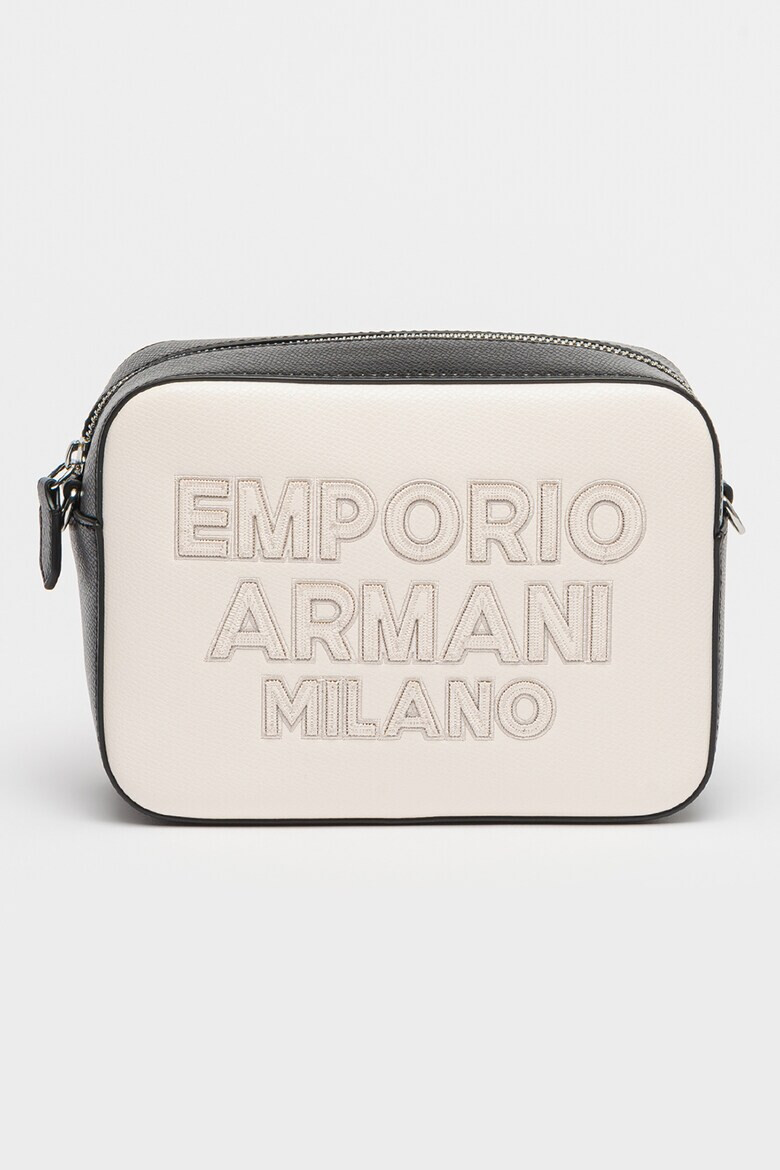 Emporio Armani Geanta crossbody de piele ecologica cu aplicatie logo - Pled.ro