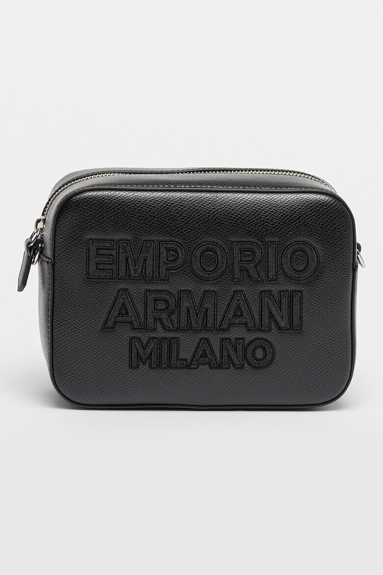 Emporio Armani Geanta crossbody de piele ecologica cu aplicatie logo - Pled.ro