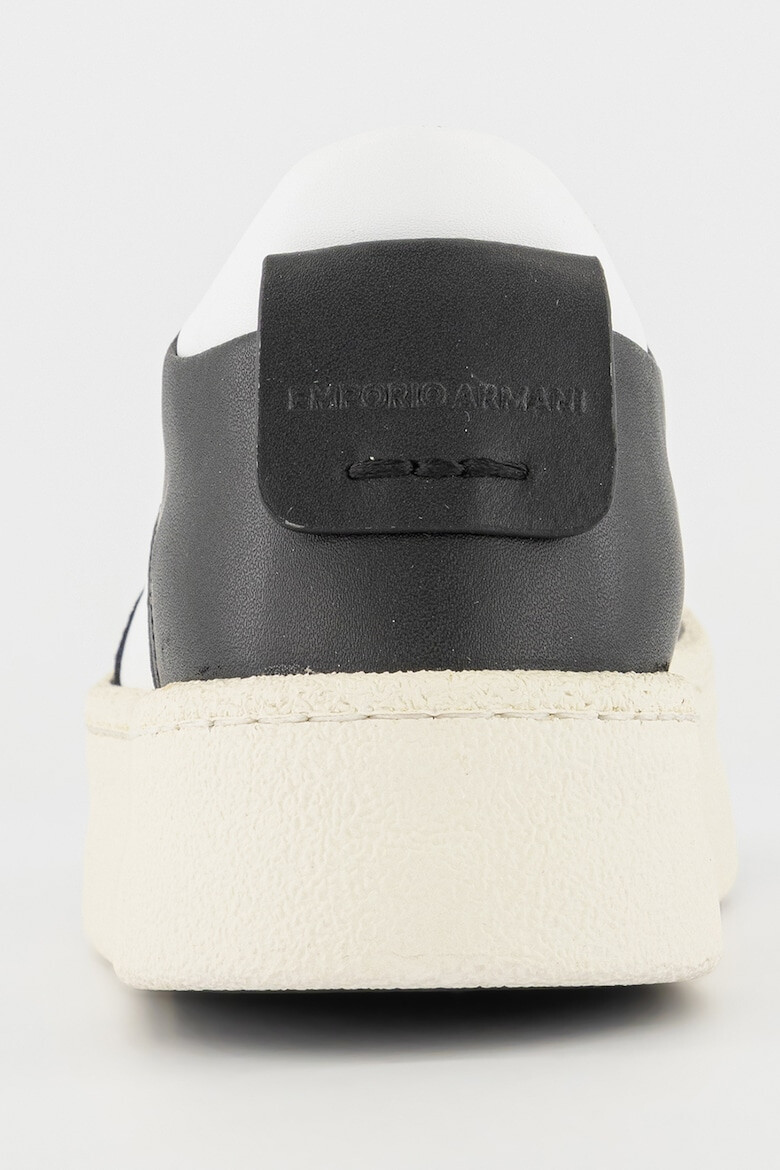 Emporio Armani Pantofi sport low-top de piele cu segmente laterale contrastante - Pled.ro