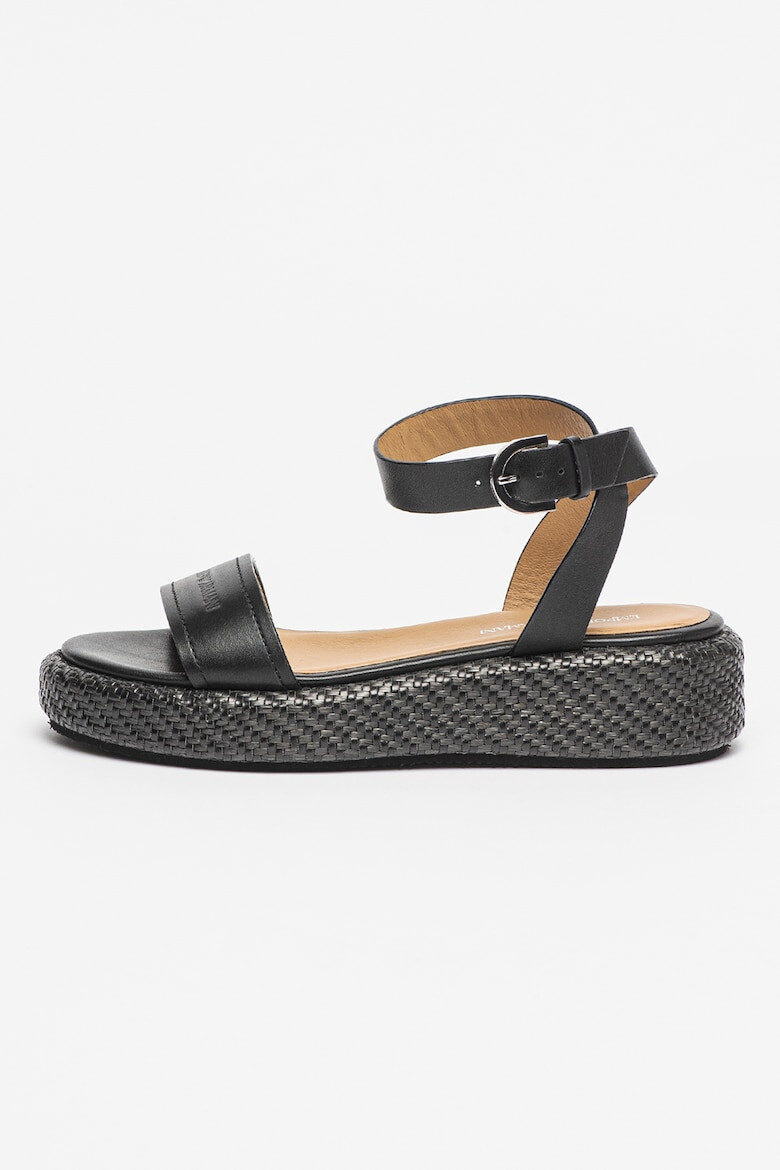 Emporio Armani Sandale de piele cu logo - Pled.ro