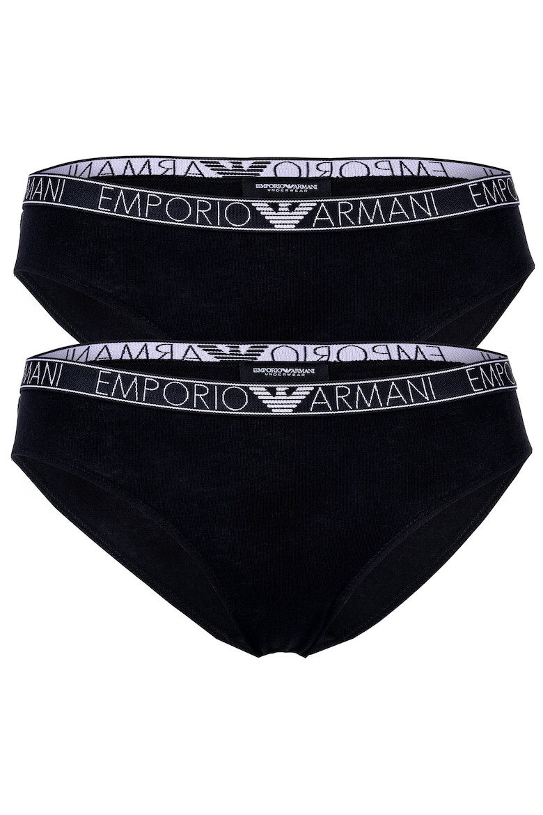 Emporio Armani Set de chiloti cu banda logo in talie - 2 perechi - Pled.ro