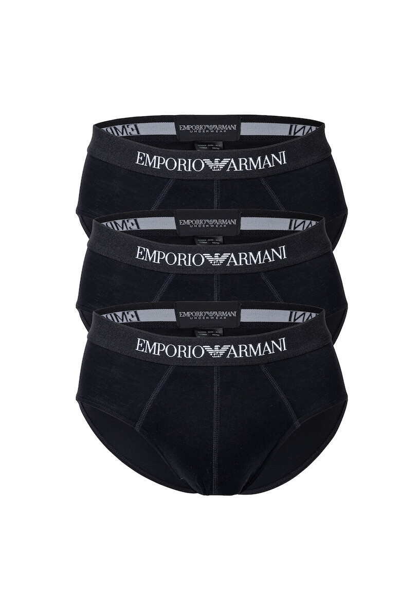 Emporio Armani Set de chiloti cu banda logo in talie - 3 perechi - Pled.ro