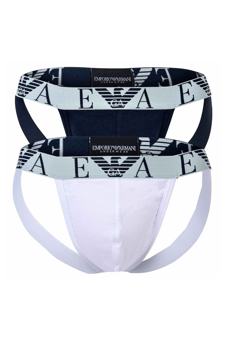 Emporio Armani Set de chiloti tip suspenson cu banda logo - 2 perechi - Pled.ro