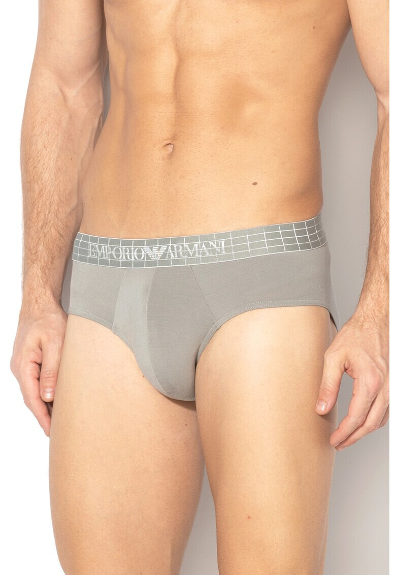 Emporio Armani Underwear Chiloti din amestec de modal cu banda cu logo in talie - Pled.ro