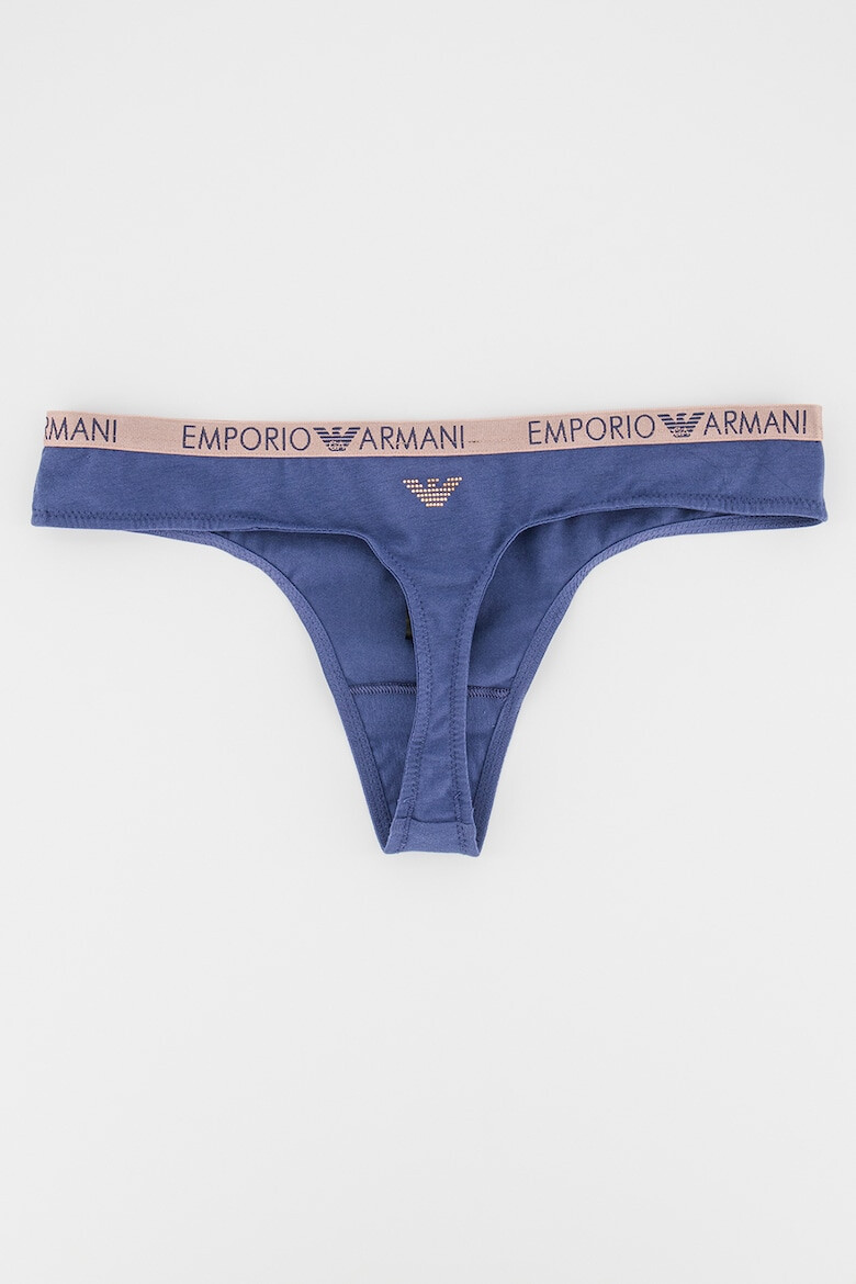 Emporio Armani Underwear Chiloti tanga cu banda elastica cu logo - Pled.ro