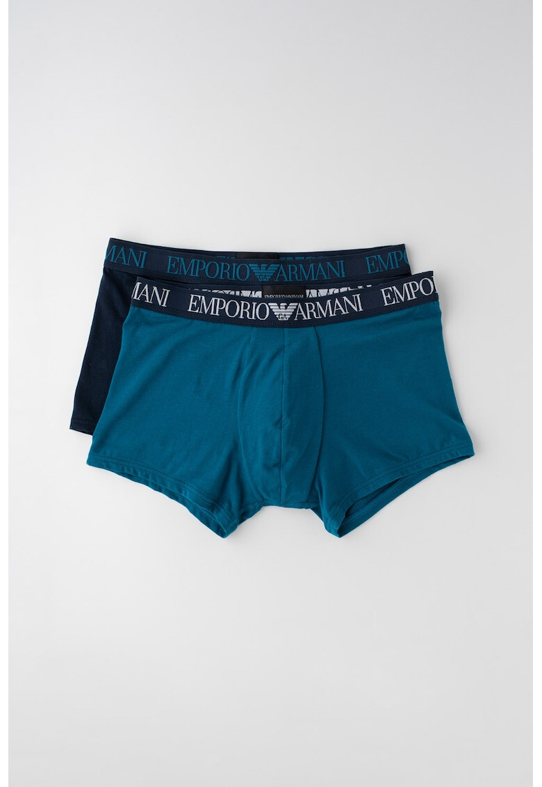 Emporio Armani Underwear Set de boxeri cu banda logo in talie - 2 perechi 4 - Pled.ro