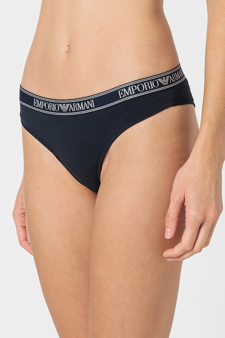 Emporio Armani Underwear Set de chiloti brazilieni cu banda cu imprimeu logo in talie - 2 perechi - Pled.ro