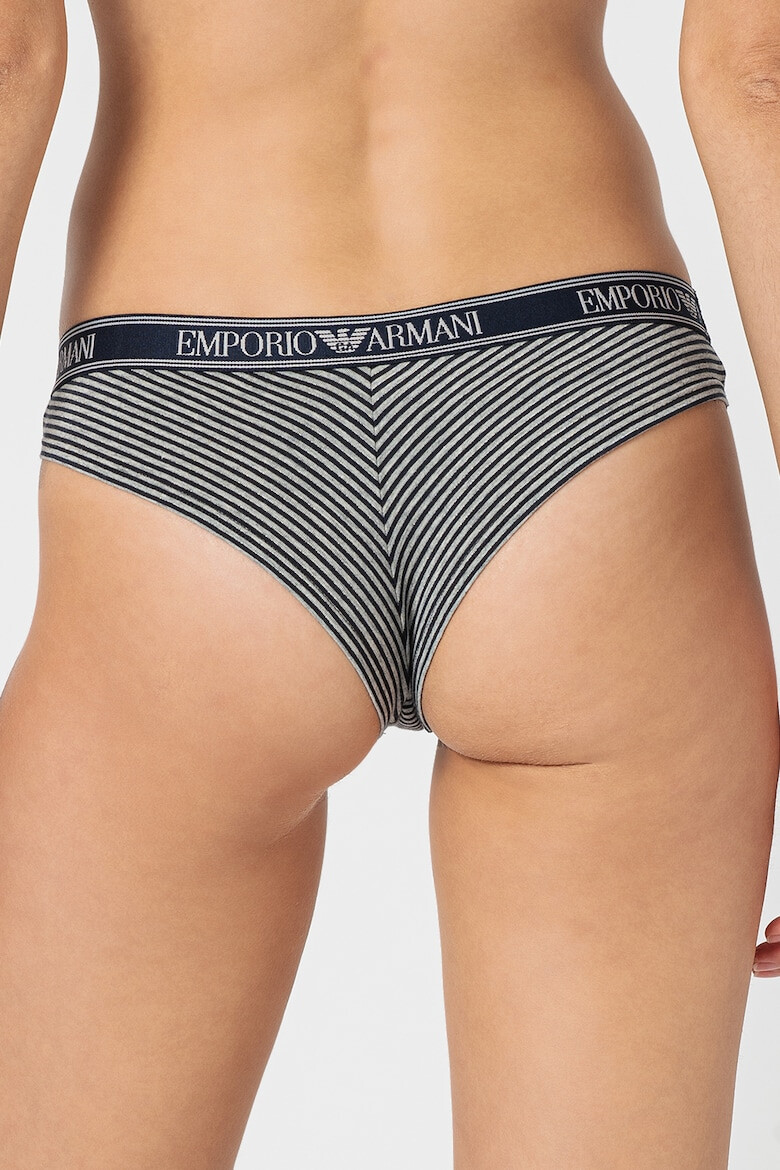 Emporio Armani Underwear Set de chiloti brazilieni cu banda cu imprimeu logo in talie - 2 perechi - Pled.ro