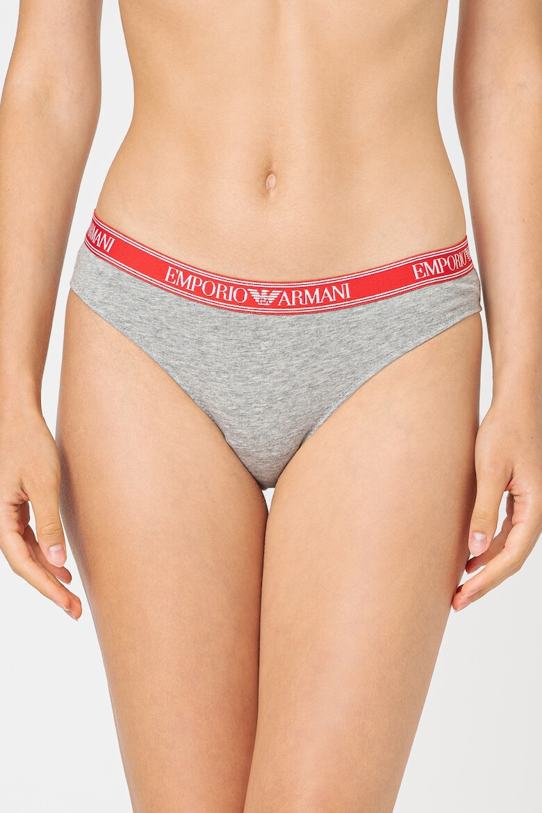 Emporio Armani Underwear Set de chiloti brazilieni cu banda logo in talie - 2 perechi - Pled.ro