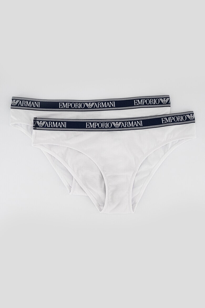 Emporio Armani Underwear Set de chiloti brazilieni cu banda logo in talie - 2 perechi - Pled.ro