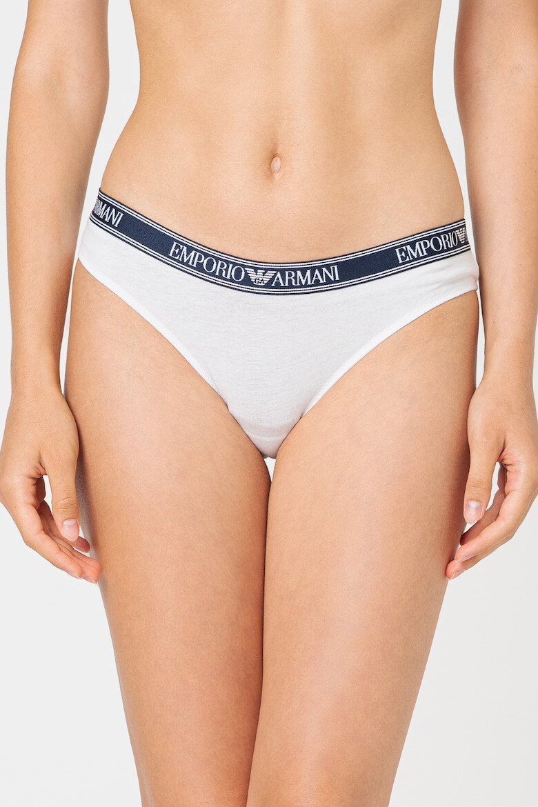 Emporio Armani Underwear Set de chiloti brazilieni cu banda logo in talie - 2 perechi - Pled.ro