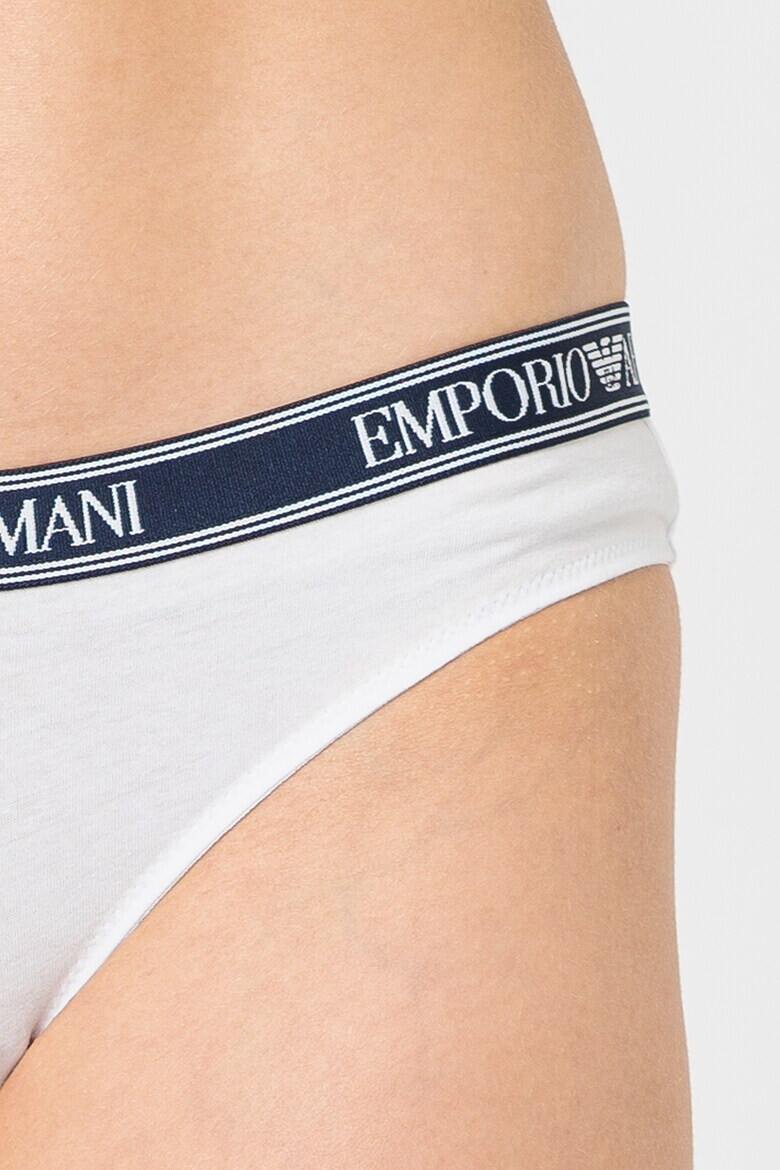 Emporio Armani Underwear Set de chiloti brazilieni cu banda logo in talie - 2 perechi - Pled.ro